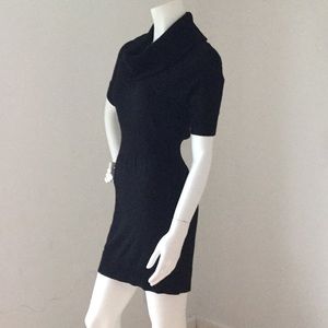 Ann Taylor Loft Cowl Neck Black Sweater Min Dress